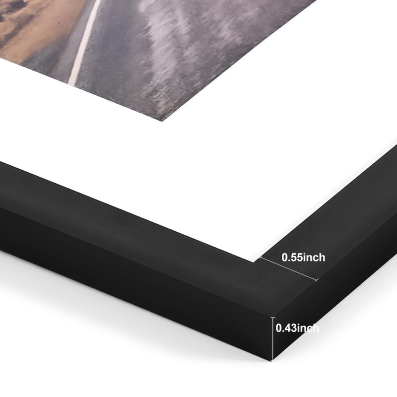 Vittanly 8x10 Picture Frames Set of 3, Display Photo 5x7 with Mat or 8x10 without Mat, Picture Frame for Wall Mount or Tabletop Display, Black - Image 5